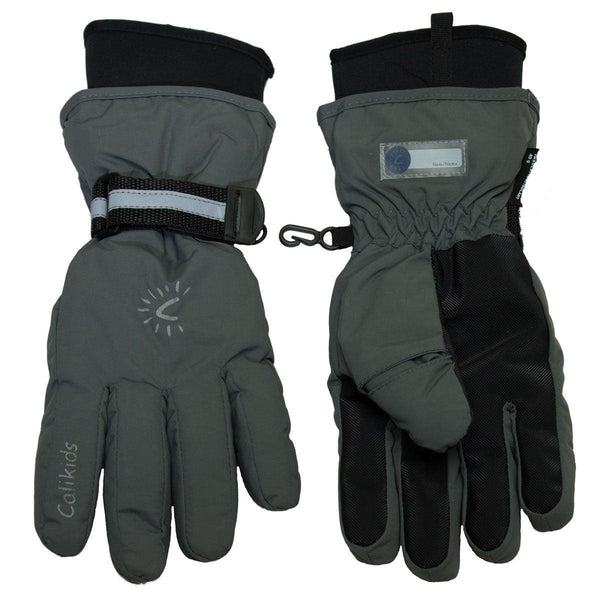 Calikids Waterproof Neoprene Cuff Gloves - Charcoal Grey-Pumpkin Pie Kids Canada