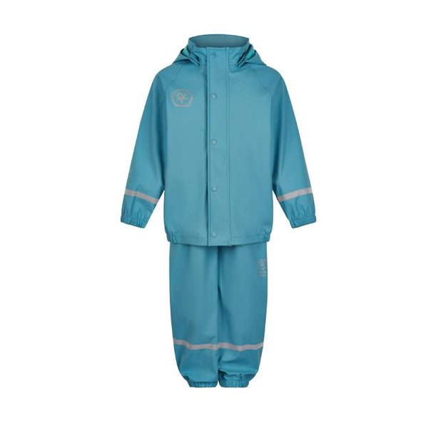 Color Kids Rain Jacket & Bib Pant Set - Delphinium Blue-Pumpkin Pie Kids Canada