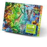 Crocodile Creek 100pc Holographic Puzzle - Jungle Paradise-79102-Pumpkin Pie Kids Canada