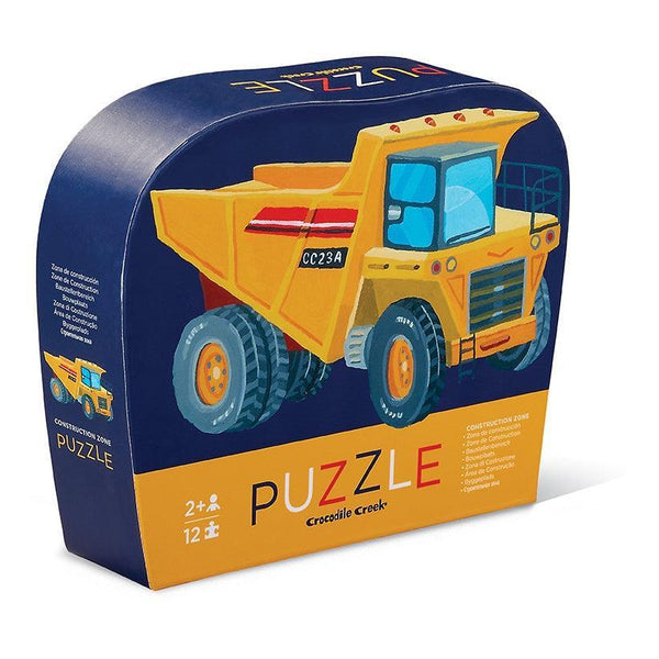 Crocodile Creek 12pc Mini Puzzle - Construction Zone-41206-Pumpkin Pie Kids Canada