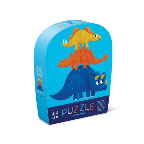 Crocodile Creek 12pc Mini Puzzle - Dino Friends-41221-Pumpkin Pie Kids Canada