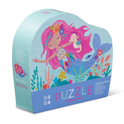 Crocodile Creek 12pc Mini Puzzle - Mermaid Dreams-41192-Pumpkin Pie Kids Canada