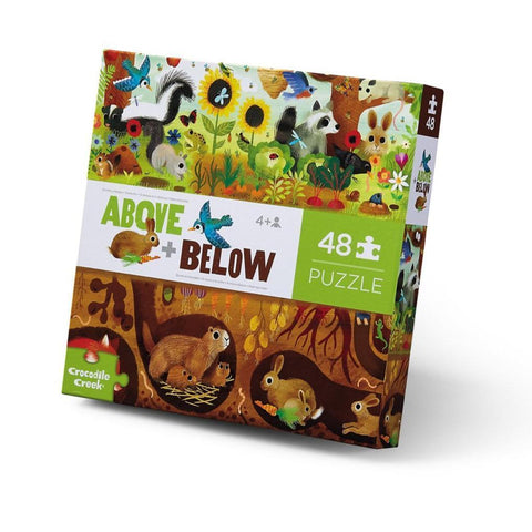 Crocodile Creek Above & Below Puzzle 48pc - Backyard-76002-Pumpkin Pie Kids Canada