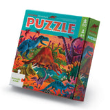 Crocodile Creek Foil Puzzle 60pc - Dazzling Dinosaurs-79052-Pumpkin Pie Kids Canada