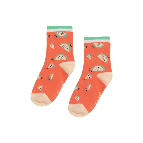 Deux Par Deux Jacquard Socks - Georgia Pink-Pumpkin Pie Kids Canada