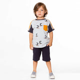 Deux Par Deux Jersey Top - Light Grey-Pumpkin Pie Kids Canada