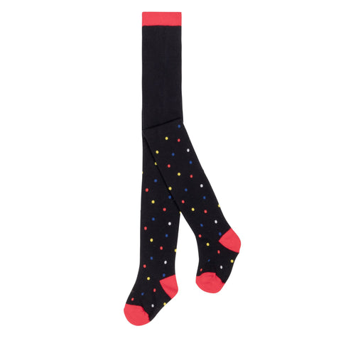 Deux Par Deux Tights - Polk Dot-Pumpkin Pie Kids Canada