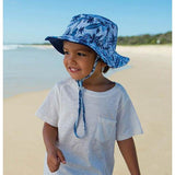 Dozer Reversible Bucket Hat - Wave Break Blue-Pumpkin Pie Kids Canada