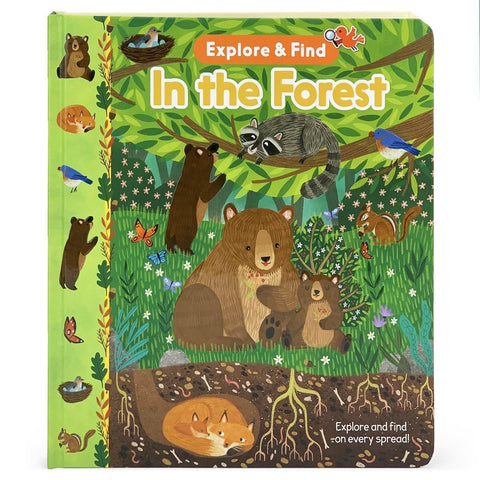 Explore & Find In the Forest Board Book-9781646380473-Pumpkin Pie Kids Canada