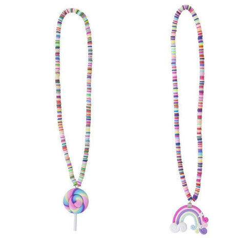 Great Pretenders Lollipop/Rainbow Necklace - Assorted-Pumpkin Pie Kids Canada