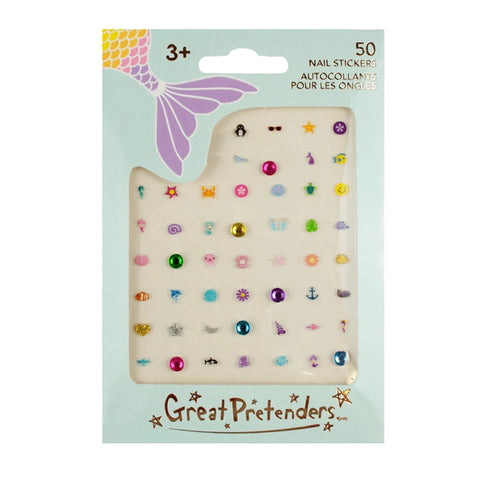 Great Pretenders Mermaid Nail Stickers-87703-Pumpkin Pie Kids Canada