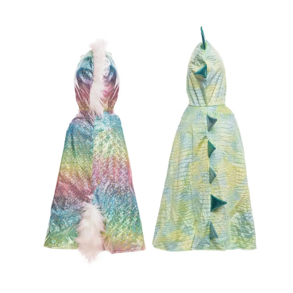 Great Pretenders Rainbow Reversible Unicorn Dragon Cape-52103-Pumpkin Pie Kids Canada
