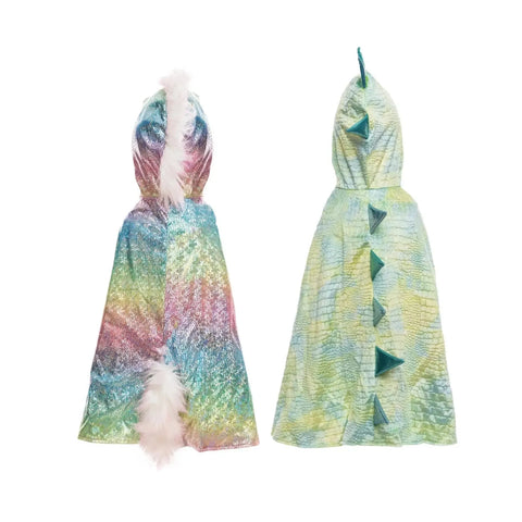Great Pretenders Rainbow Reversible Unicorn Dragon Cape-52103-Pumpkin Pie Kids Canada