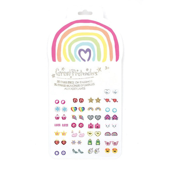 Great Pretenders Sticker Earings - Rainbow Love-Pumpkin Pie Kids Canada