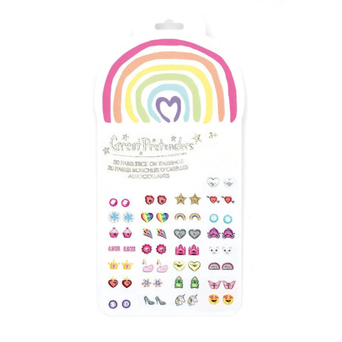 Great Pretenders Sticker Earings - Rainbow Love-Pumpkin Pie Kids Canada