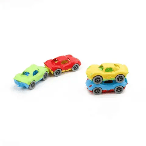 Green Toys Stack & Link Racer 4pk-SLR4-1607-Pumpkin Pie Kids Canada