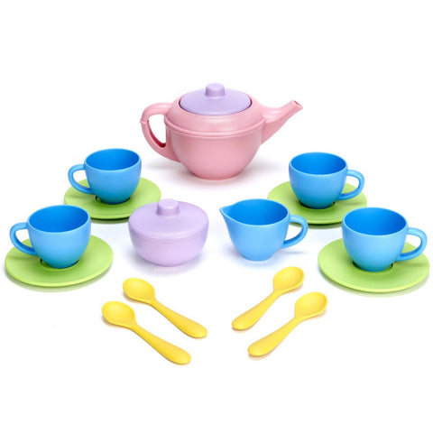 Green Toys Tea Set - Pink-TEA01R-Pumpkin Pie Kids Canada