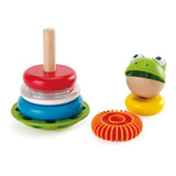 Hape Mr Frog Stacking Rings-E0457-Pumpkin Pie Kids Canada