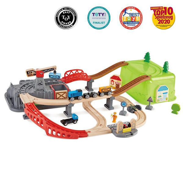 Hape Railway Bucket Builder Set-E3764-Pumpkin Pie Kids Canada