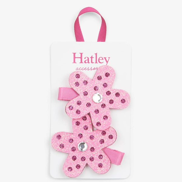Hatley Glitter Flower Hair Clips-F19PWH0037-Pumpkin Pie Kids Canada