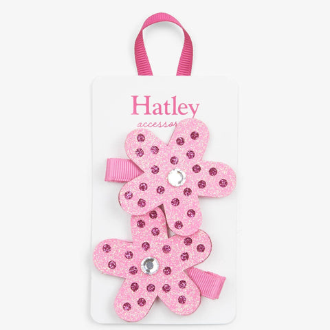 Hatley Glitter Flower Hair Clips-F19PWH0037-Pumpkin Pie Kids Canada