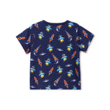 Hatley Graphic Tee - Retro Rockets-Pumpkin Pie Kids Canada