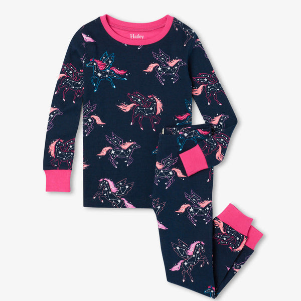 Hatley Organic Pajama Set - Pegasus Constellations-Pumpkin Pie Kids Canada