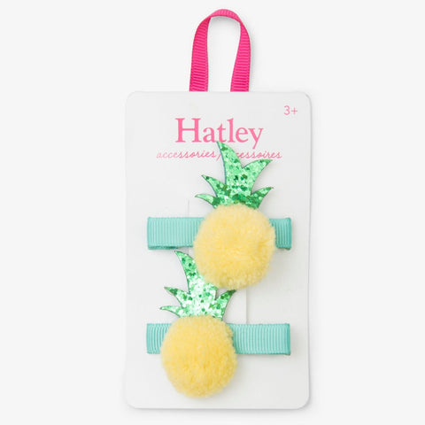 Hatley Pom Pom Pineapples Hair Clips-S20PPH0037-Pumpkin Pie Kids Canada