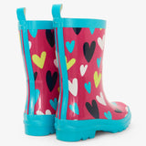 Hatley Rain Boots - Confetti Hearts-Pumpkin Pie Kids Canada