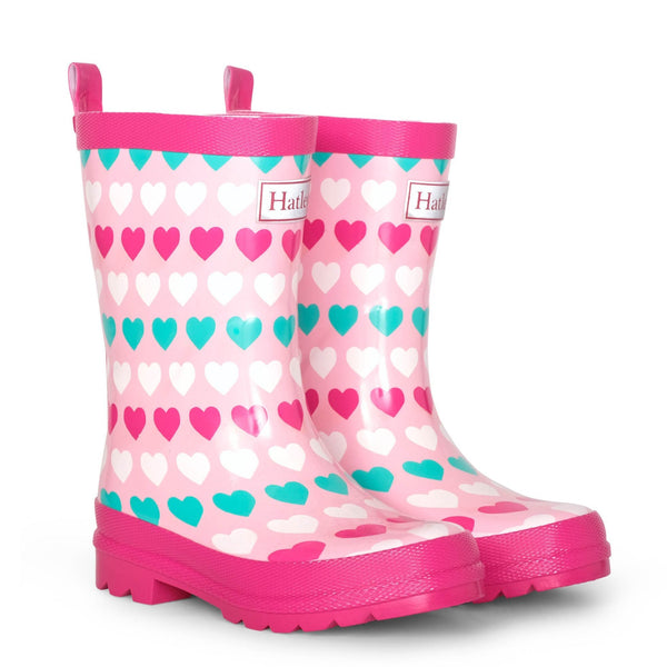 Hatley Rain Boots - Multi Hearts-Pumpkin Pie Kids Canada