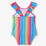 Hatley Ruffle Swimsuit - Jelly Bean Rainbow-Pumpkin Pie Kids Canada