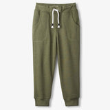 Hatley Slim Fit Jogger - Green Melange-Pumpkin Pie Kids Canada