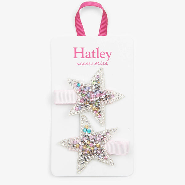 Hatley Twinkle Stars Hair Clips-F19GSH0037-Pumpkin Pie Kids Canada