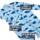 Jan & Jul 1pc UV Jumpsuit - Blue Whale-UJ1-BWH 6M-Pumpkin Pie Kids Canada