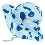 Jan & Jul Cotton Floppy Hat - Blue Whale-HCF0-BWH S-Pumpkin Pie Kids Canada