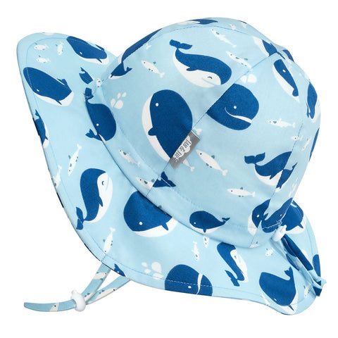 Jan & Jul Cotton Floppy Hat - Blue Whale-HCF0-BWH S-Pumpkin Pie Kids Canada