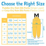 Jan & Jul Cozy-Dry Rain Bib Pants - Black-Pumpkin Pie Kids Canada
