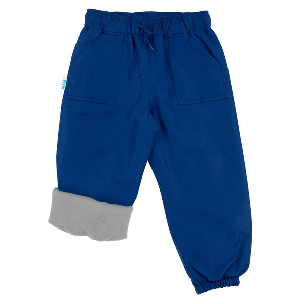 Jan & Jul Cozy-Dry Rain Pants - Nebula Blue-Pumpkin Pie Kids Canada