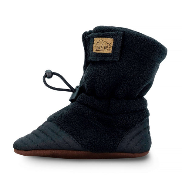 Jan & Jul Stay-Put Cozy Booties - Black-BSA-BLK S-Pumpkin Pie Kids Canada