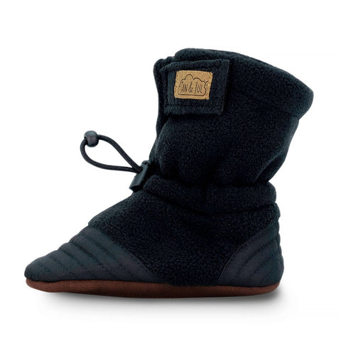 Jan & Jul Stay-Put Cozy Booties - Black-BSA-BLK S-Pumpkin Pie Kids Canada