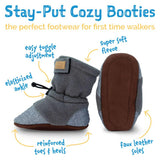 Jan & Jul Stay-Put Cozy Booties - Heather Grey-Pumpkin Pie Kids Canada