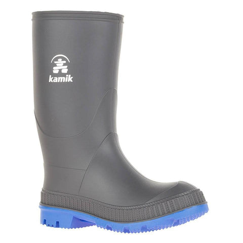Kamik Stomp Rain Boot - Charcoal/Blue-EK6149 CIB 7-Pumpkin Pie Kids Canada