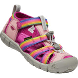 Keen Seacamp II CNX Sandal - Rainbow/Festival Fuchsia-1027421 3-Pumpkin Pie Kids Canada