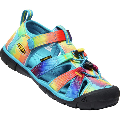 Keen Seacamp II CNX Sandal - Vivid Blue/Orginal Tie Dye-1025133 8-Pumpkin Pie Kids Canada