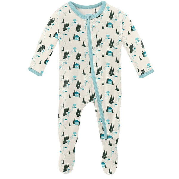 Kickee Pants | Animal Print Footed Sleeper (3-6M)