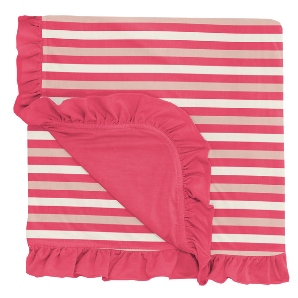 KicKee Pants Ruffle Toddler Blanket - Hopscotch Stripe-GTB14-7-H-F21D1-HOSR-Pumpkin Pie Kids Canada