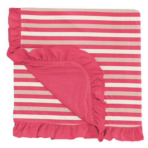 KicKee Pants Ruffle Toddler Blanket - Hopscotch Stripe-GTB14-7-H-F21D1-HOSR-Pumpkin Pie Kids Canada