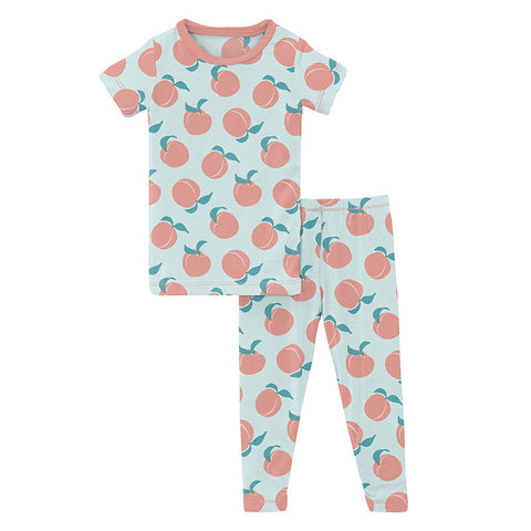 KicKee Pants S/S Pajama Set - Fresh Air Peaches-Pumpkin Pie Kids Canada