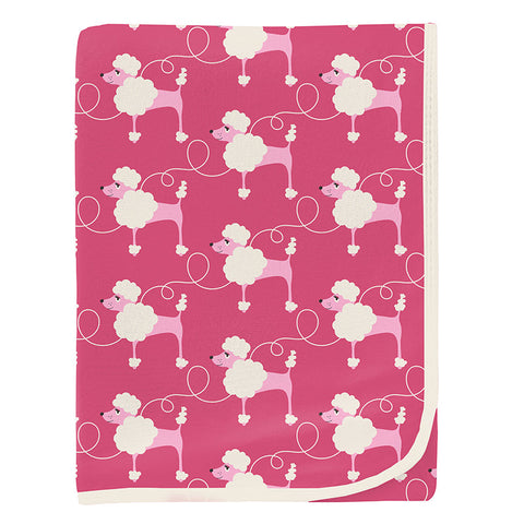 KicKee Pants Swaddling Blanket - Flamingo Poodles-SPB398-5-H-S23D2-FLPO-Pumpkin Pie Kids Canada