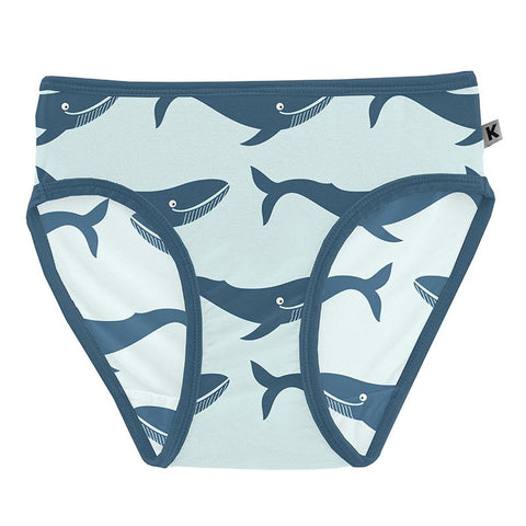 KicKee Pants Underwear - Fresh Air Blue Whales-Pumpkin Pie Kids Canada
